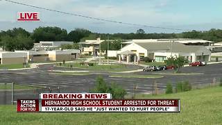 Student arrested for threatening to shoot up Hernando High School