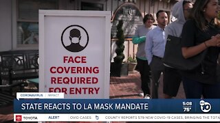 California reacts to Los Angeles mask mandate