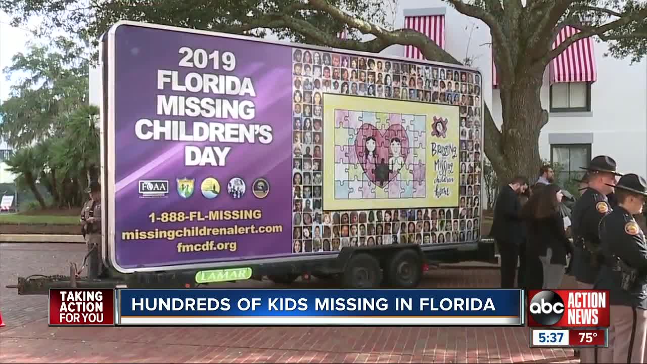 Hundreds of Florida's missing children remembered outside state capitol