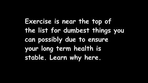 I teach you why exercise (aka your job) is killing you and how to reverse arthritic wear on the body