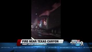 Fire burning between Benson and Willcox, rest stop evacuated