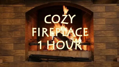 Cozy Crackling Fireplace Ambience - No Music - 1 Hour