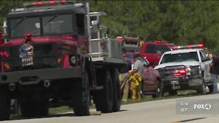 Crews fight two acre brush fire in North Fort Myers