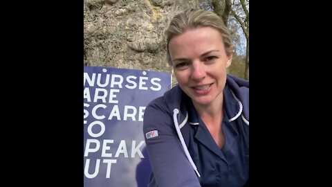 Nurse leading Protest against Covid Science