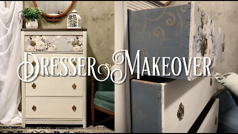 Fancy Little Farmhouse Dresser Makeover | Elegant Upgrades