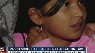 9-year-old student describes terrifying crash as semi-truck collides with her school bus