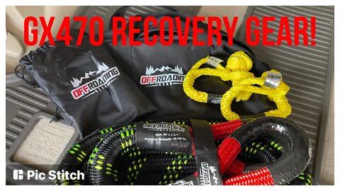 GX470 Recovery Gear [Offroading Gear Kinetic Rope & Soft Shackles]