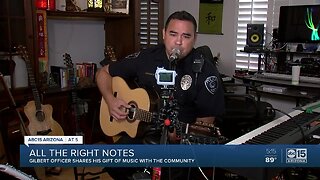Gilbert officer singing to lift spirits in the community