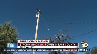 Strong winds leave some San Diegans without power