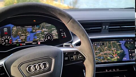 [8k] Interior Nardo Grey Audi RS6 Avant C8 RS Designpackage red with Black Valcona Leather Alcantara