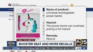 Booster seat and more recalls