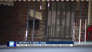 Woman kills man during home invasion in Detroit