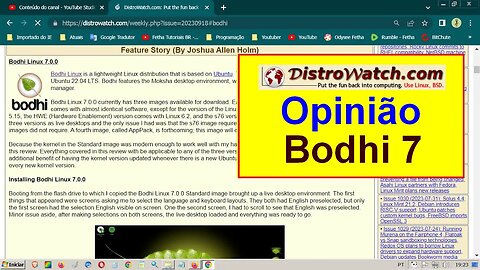 Review do DistroWatch sobre o Bodhi Linux 7. Veja as análises na reportagem de Joshua Allen Holm