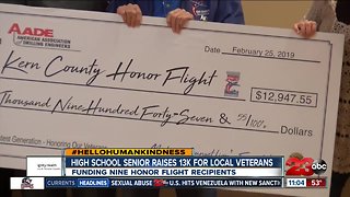 Local high school senior raises 13k for Honor Flight of Kern