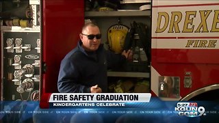 Kindergarteners graduate from fire safety school