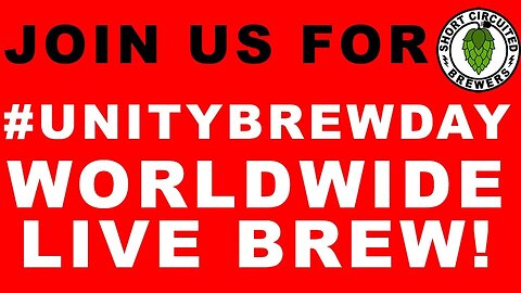 #unitybrewday Brewers of the world UNITE and brew live!!