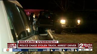 Driver arrested after leading police on chase in stolen truck