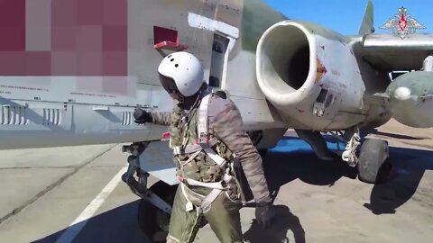 POV -Russian Su 25 in combat action. Cockpit footage.