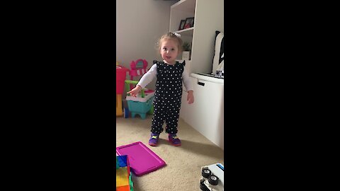 Toddler Adorably Debates Her Right To Play With Brother's Toy