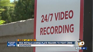 Escondido HOA installs plate readers to fight crime
