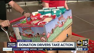 Donation drivers taking action in Cave Creek