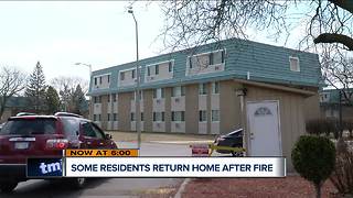Residents return home after fire at apartment complex
