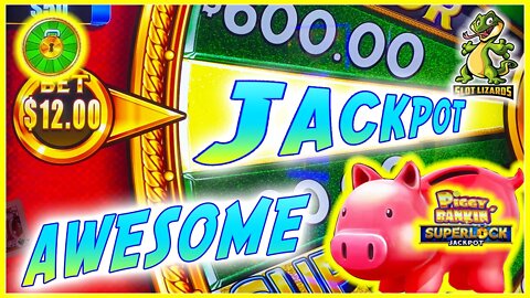 EPIC HUGE JACKPOT HANDPAY PIGGY'S!!! Superlock Jackpot Piggy Bankin Slot SO MANY BONUSES!