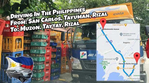 Driving from San Carlos Tayuman Rizal to Muzon Taytay Rizal Soda Place - #driving #philippines