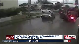 Bus drivers share dangers of stop arm violations