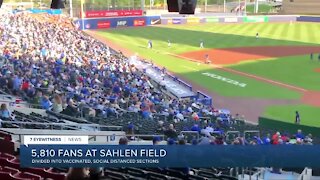 Fans return to Sahlen Field