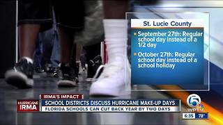 Florida schools can cut back year by 2 days due to Hurricane Irma