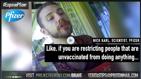 Pfizer Scientist Nick Karl: "Make it So Inconvenient For the Unvaccinated That They Get Vaxxed"