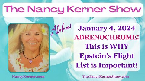 Adrenochrome: THIS is Why Epstein's Flight List is SO Important! 1-4-24
