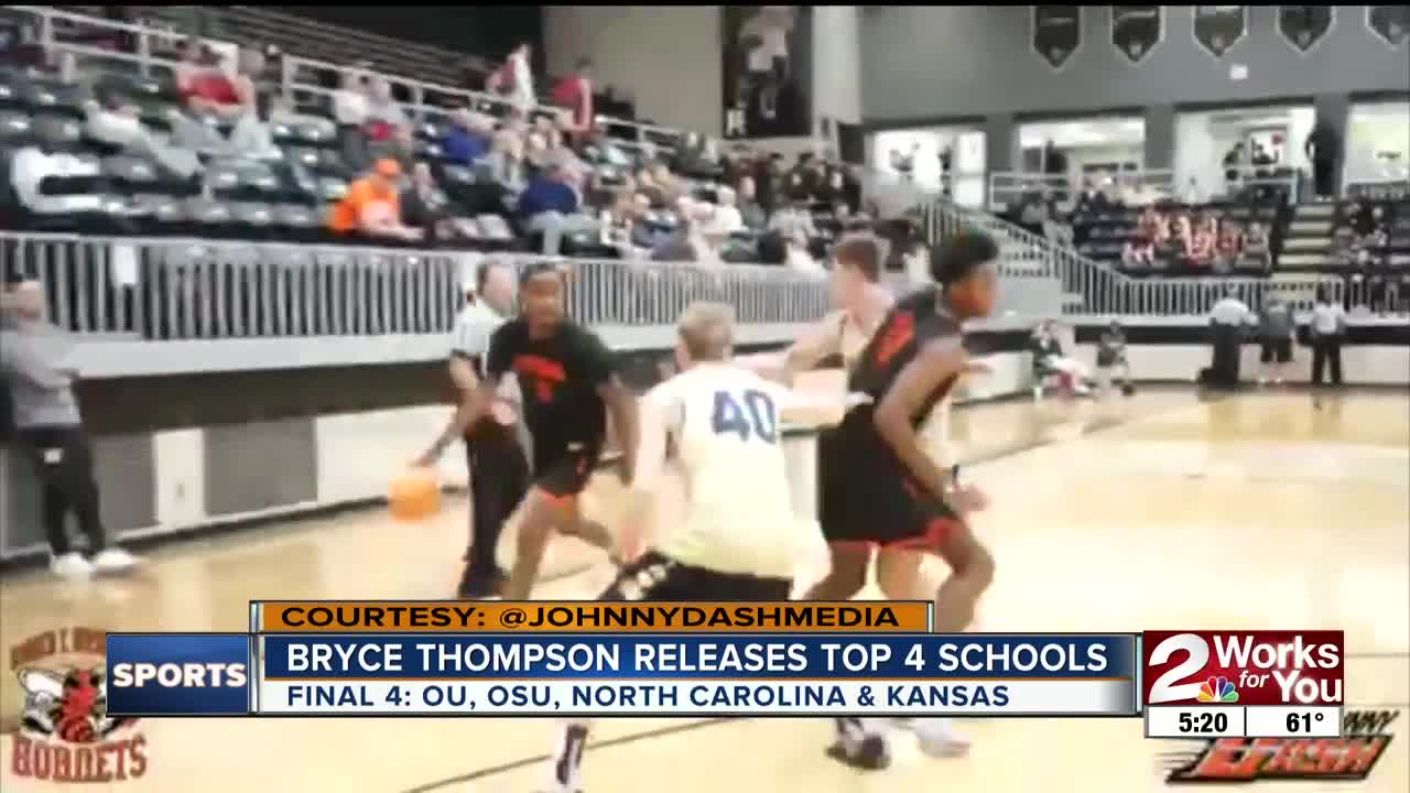 Bryce Thompson Releases Top 4 Schools