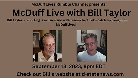 McDuff Live with Bill Taylor, September 13, 2023