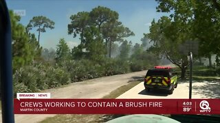 Crews contain brush fire in Martin County