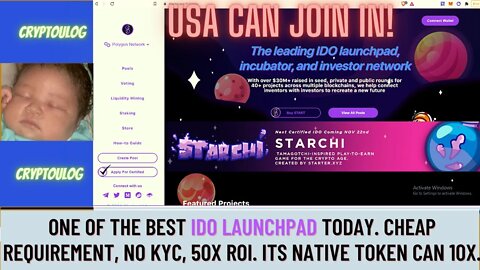 One Of The Best IDO Launchpad Today. Cheap Requirement, No KYC, 50X ROI. Its Native Token Can 10X.