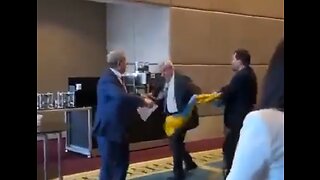 Russian Delegate Pays The Price After Stealing Ukraine Flag