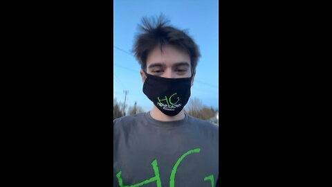 Yung Alone Wearing Home Grown Remedies Dispensary Mask While Riding Longboard
