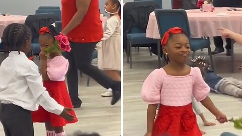 Little Boy Asks Crush To Be His Valentine