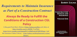 Requirements to Maintain Insurance as Part of a Construction Contract