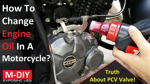 How To Change Oil In A Motorcycle Engine? Truth About PCV Valve | Pulsar 135 LS [Hindi]