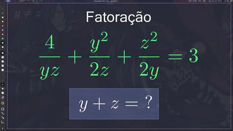 Fatoração da soma de cubos ¦ x³ + y³ + z³ = 3 · x · y · z