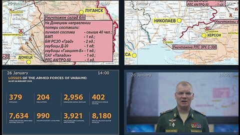 26.01.23 ⚡Russian Defence Ministry report on the progress of denazification operation in Ukraine