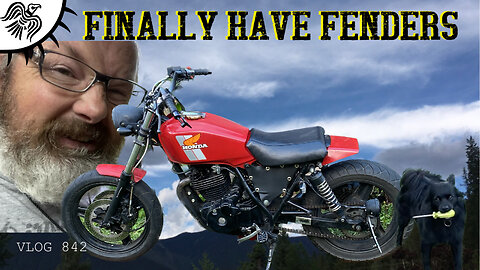 MY 1982 HONDA FT500 ASCOT FINALLY HAS FENDERS - July 17/23 (VLOG 842) #motorcycle #crazydog #vlog