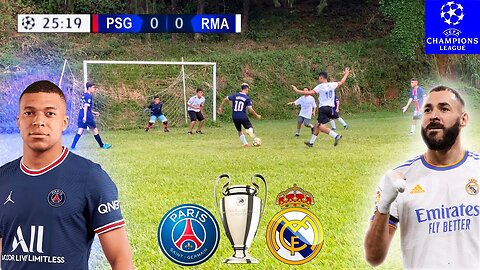 REAL MADRID v PSG UEFA CHAMPIONS LEAGUE 5 v 5 FOOTBALL CHALLENGES ‹ Rikinho ›
