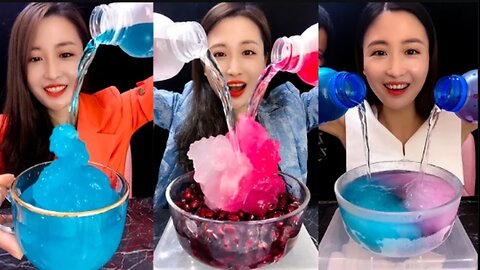 MUKBANG THE FROZEN COLOR ICE EATING SOUNDS
