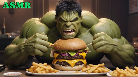 ASMR HULK Mukbang Smash: Devouring the Ultimate Burger & Crispy Fries | Best Burger EVER | ASMR HULK Mukbang Smash：吞噬终极汉堡和脆薯条 | ASMR HULK Mukbang Smash：吞噬终极汉堡和脆薯条有史以来最好的汉堡