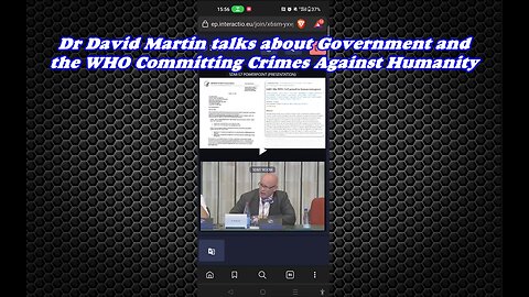Dr David Martin talks about Government and the WHO and their Crimes Against Humanity