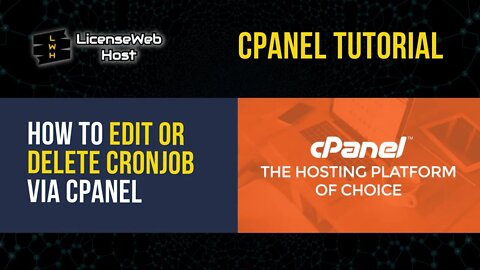How to Edit or Delete Cronjob via cPanel